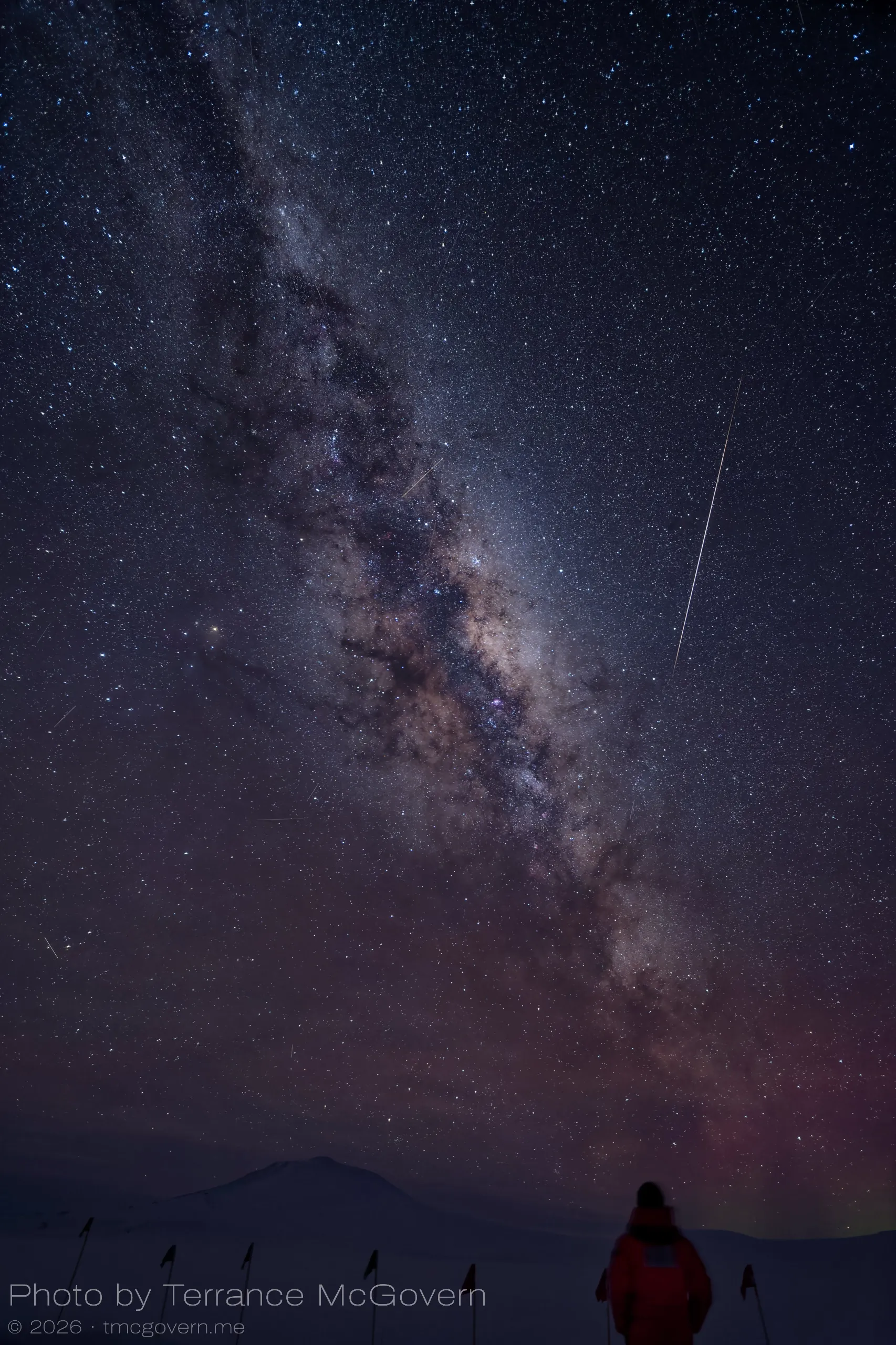 A late night stargazing trip included either some meteors or some falling space debris burning up in the atmosphere